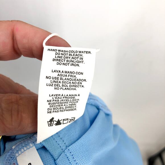 BLEU ROD BEATTIE Don’t Mesh with Me V-Neck One-Piece Swimsuit Size 8 Blue NWT - Picture 10 of 11